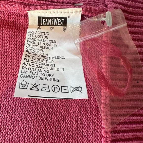 Jeanswest Pink Fully Zipped Cardigan Sweater Sz S - Picture 10 of 13